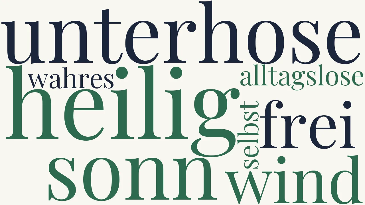 Wortwolke zu Die Unterhose