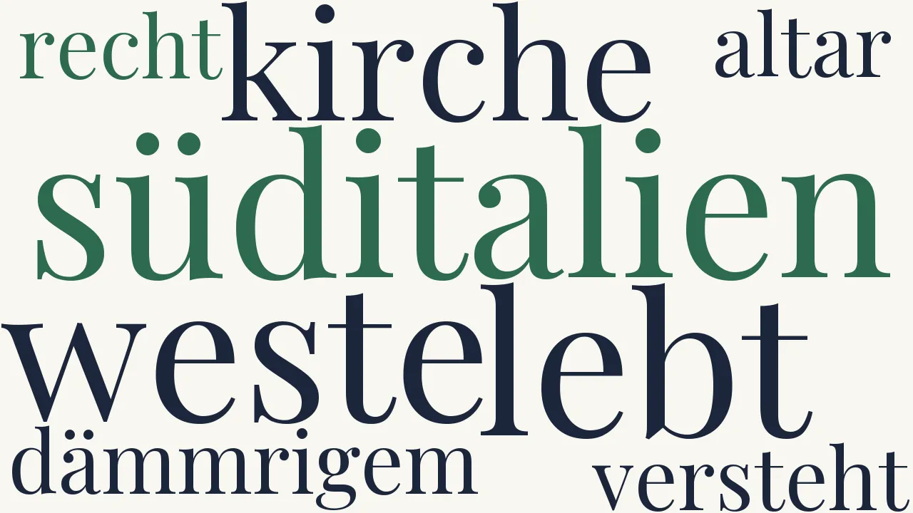 Wortwolke zu Die Weste