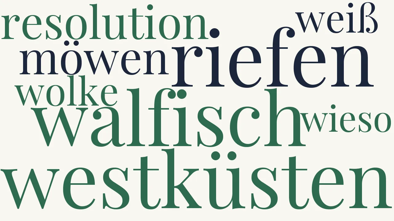 Wortwolke zu Die Westküsten
