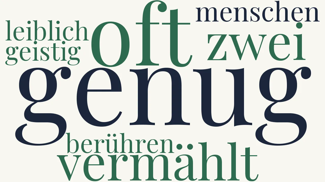 Wortwolke zu Genug oft