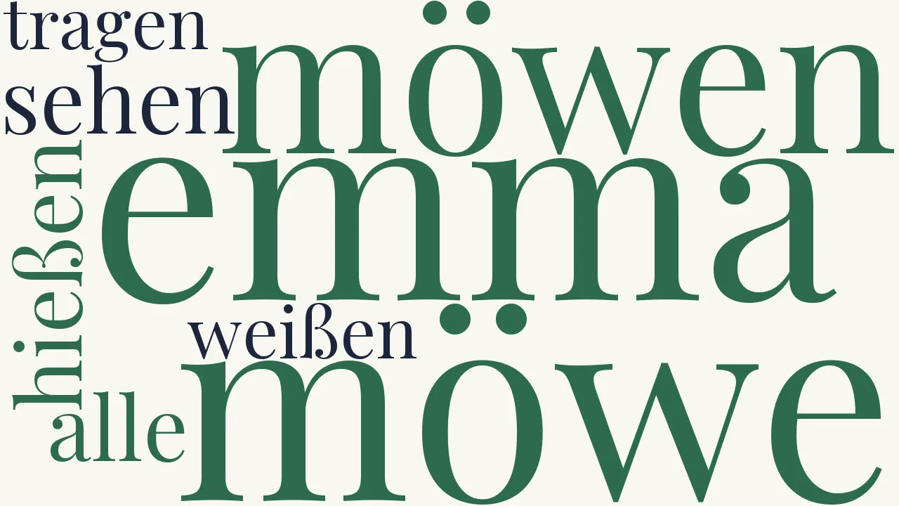 Wortwolke zu Möwenlied