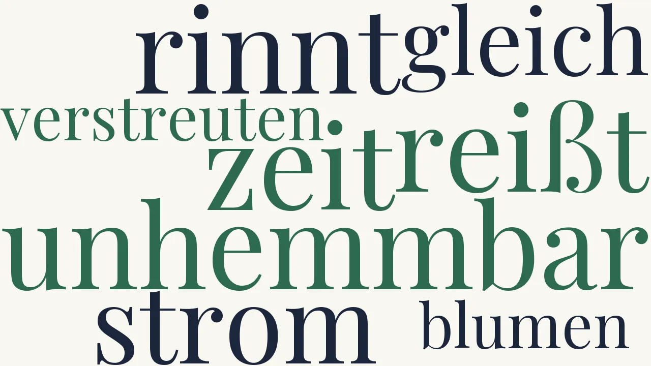 Wortwolke zu Schicksalsspruch