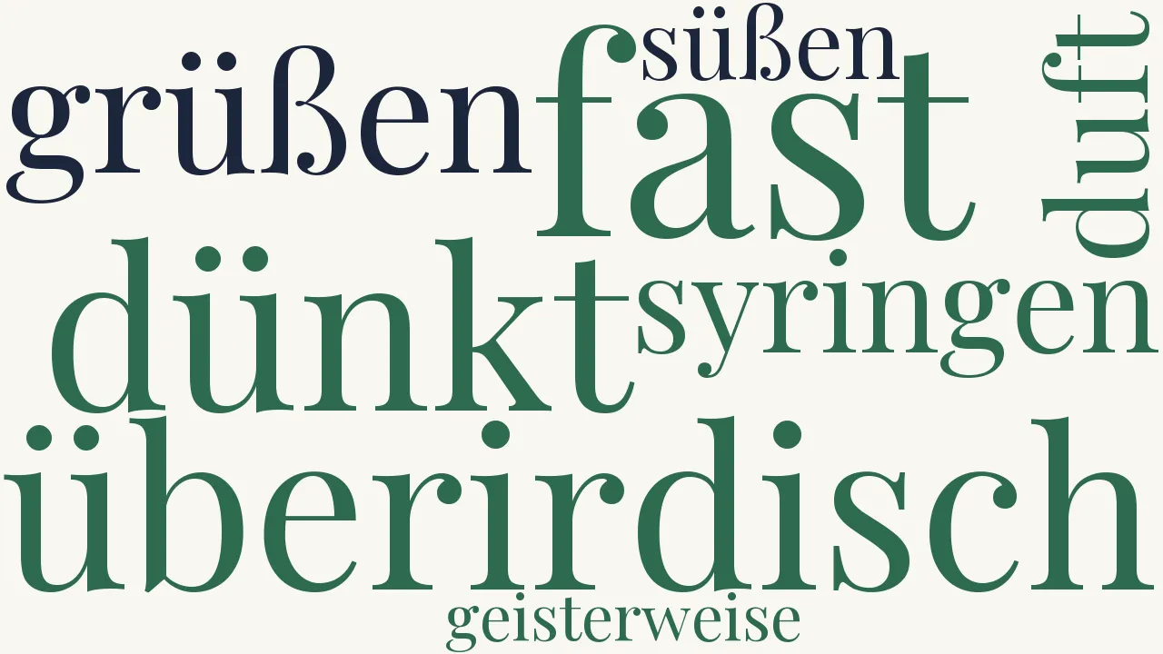 Wortwolke zu Syringen