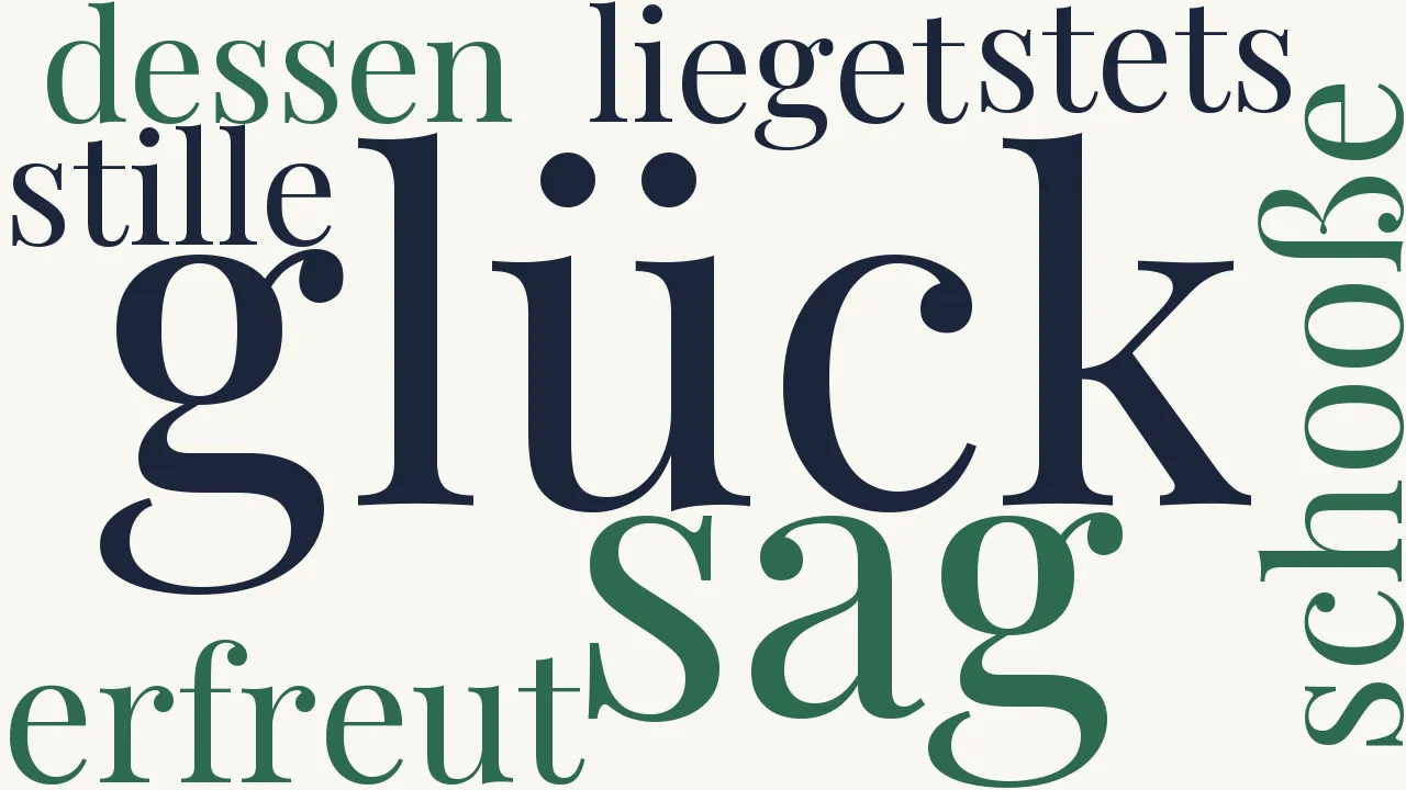 Wortwolke zu Sicherheit im Glück