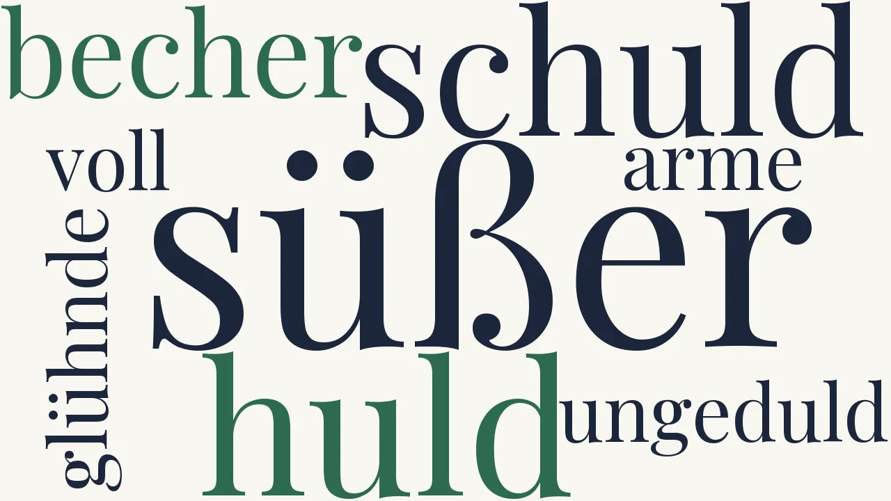 Wortwolke zu Ein Becher voll von süßer Huld...