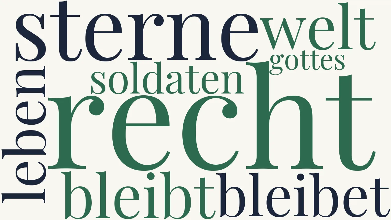 Wortwolke zu Es leben die Soldaten...