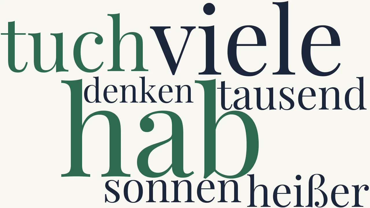 Wortwolke zu Ich hab in heißer Sonnen