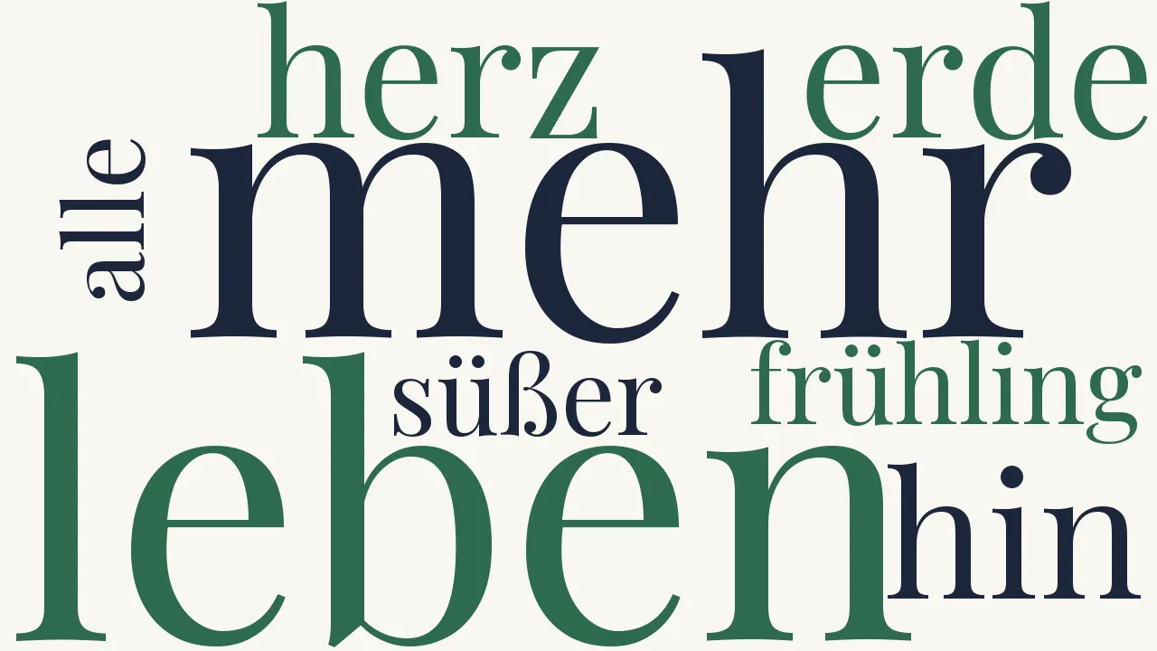 Wortwolke zu Schwanenlied