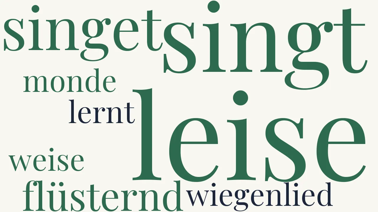Wortwolke zu Wiegenlied