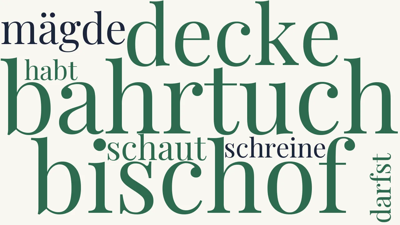 Wortwolke zu Das Goldtuch