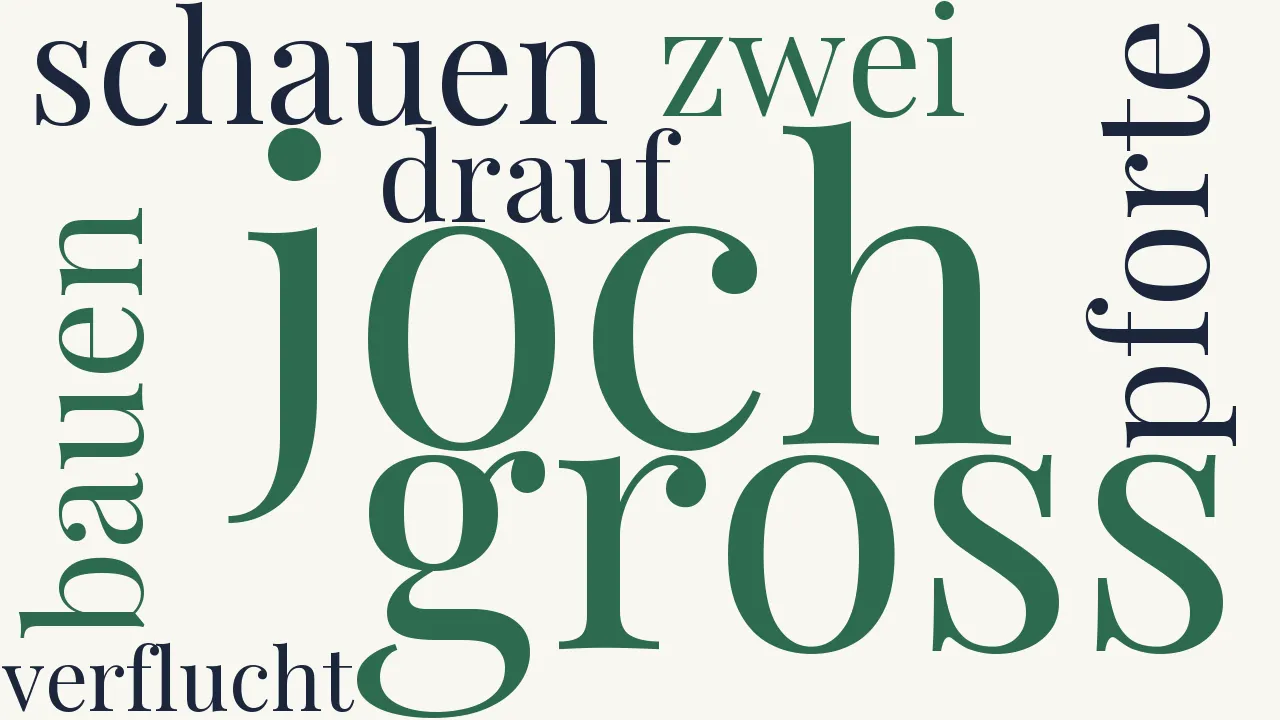 Wortwolke zu Das Joch am Leman