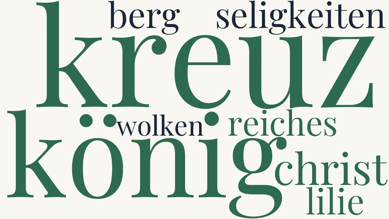 Wortwolke zu Der Berg der Seligkeit
