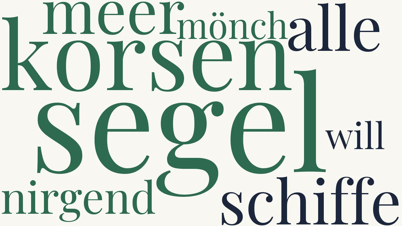 Wortwolke zu Der Mönch von Bonifazio