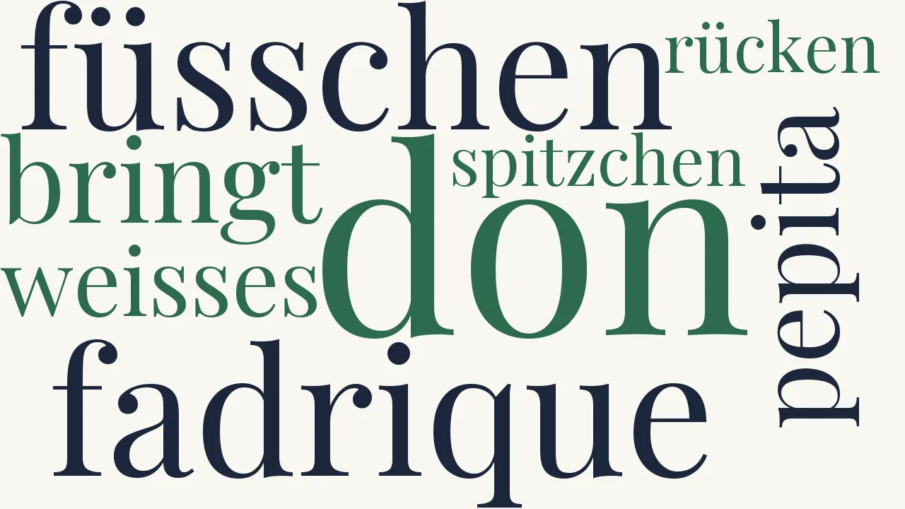 Wortwolke zu Don Fadrique