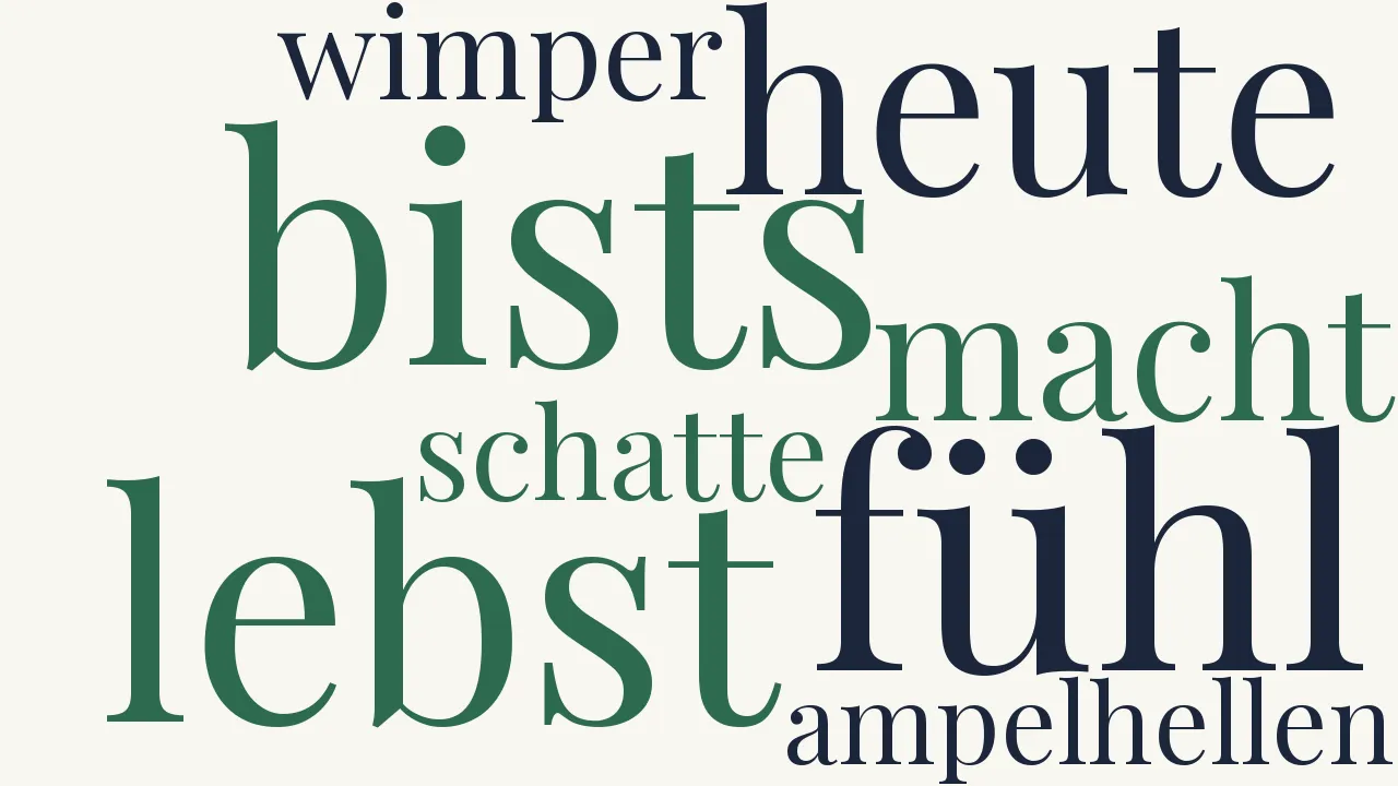 Wortwolke zu Einer Toten