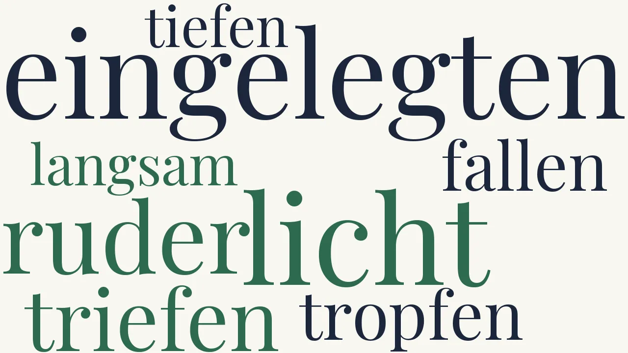 Wortwolke zu Eingelegte Ruder