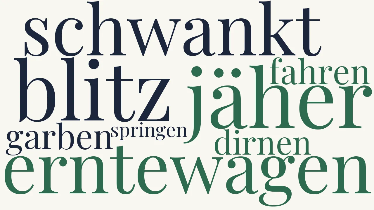 Wortwolke zu Erntegewitter