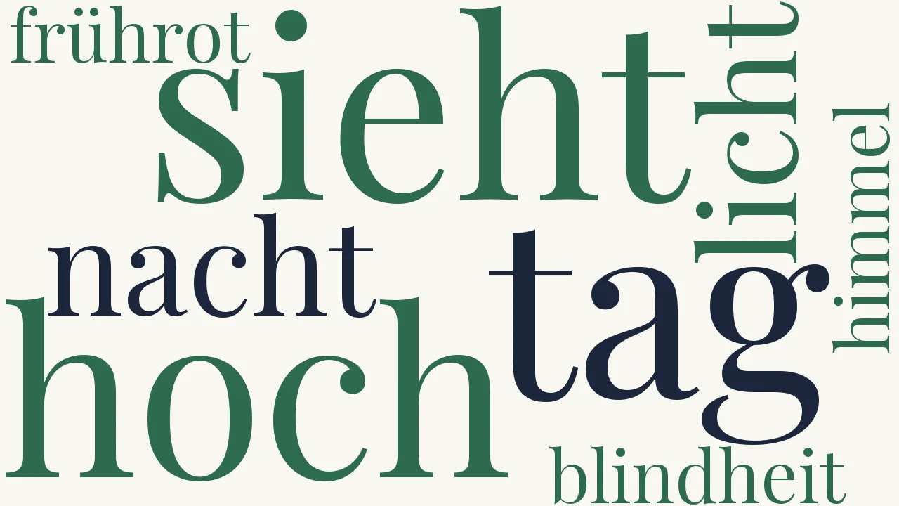 Wortwolke zu Der Blinde