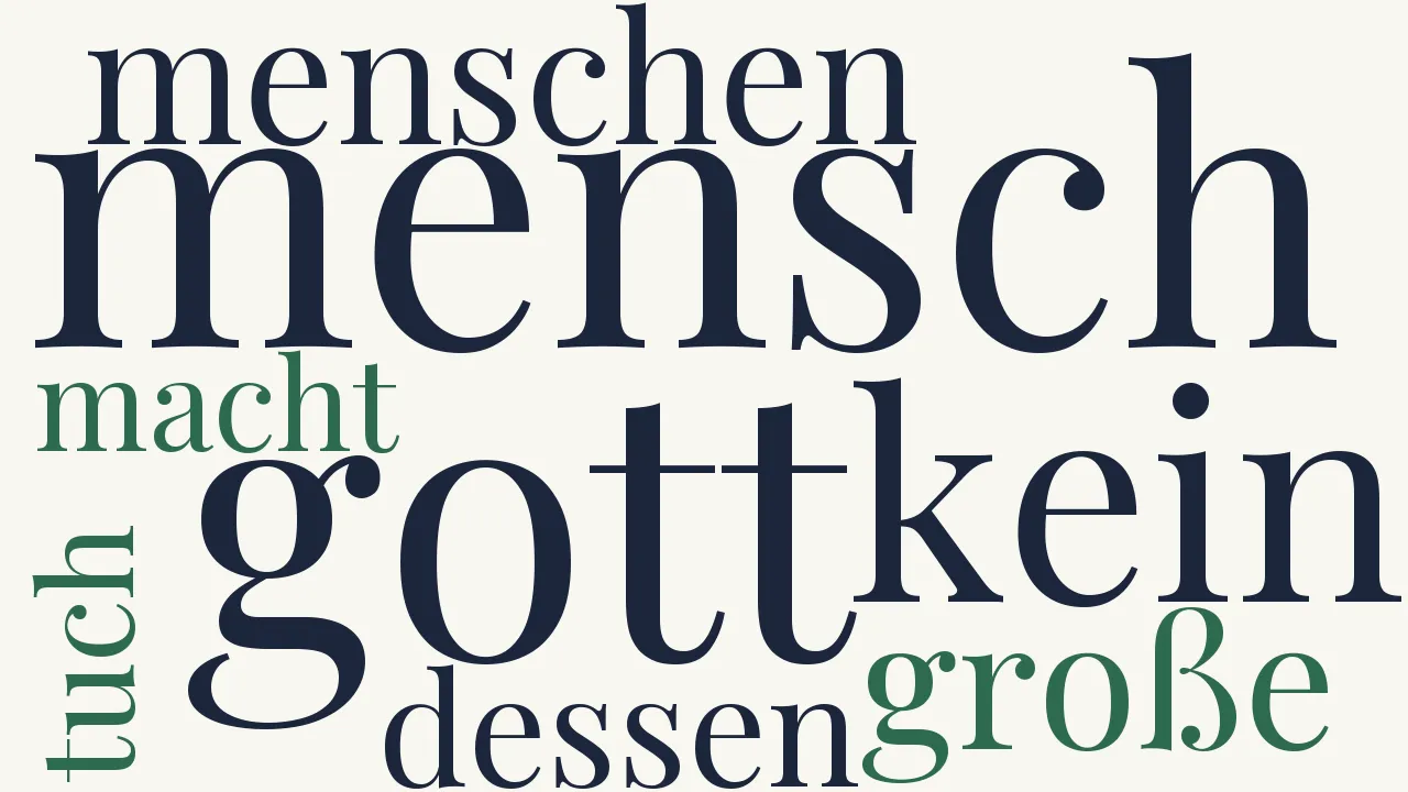 Wortwolke zu Menschenwerth