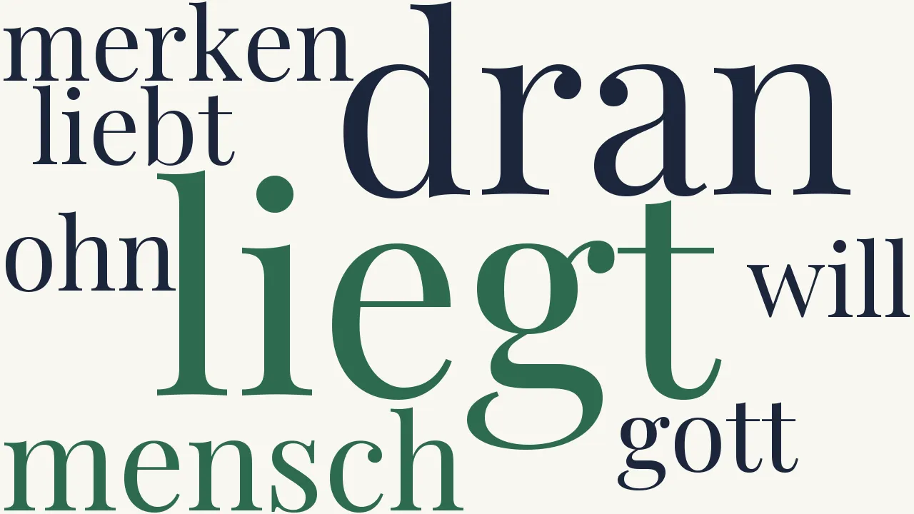 Wortwolke zu Liebe kann nichts als lieben