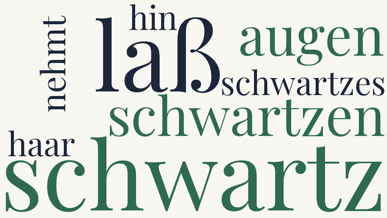 Wortwolke zu Seine Schwartze