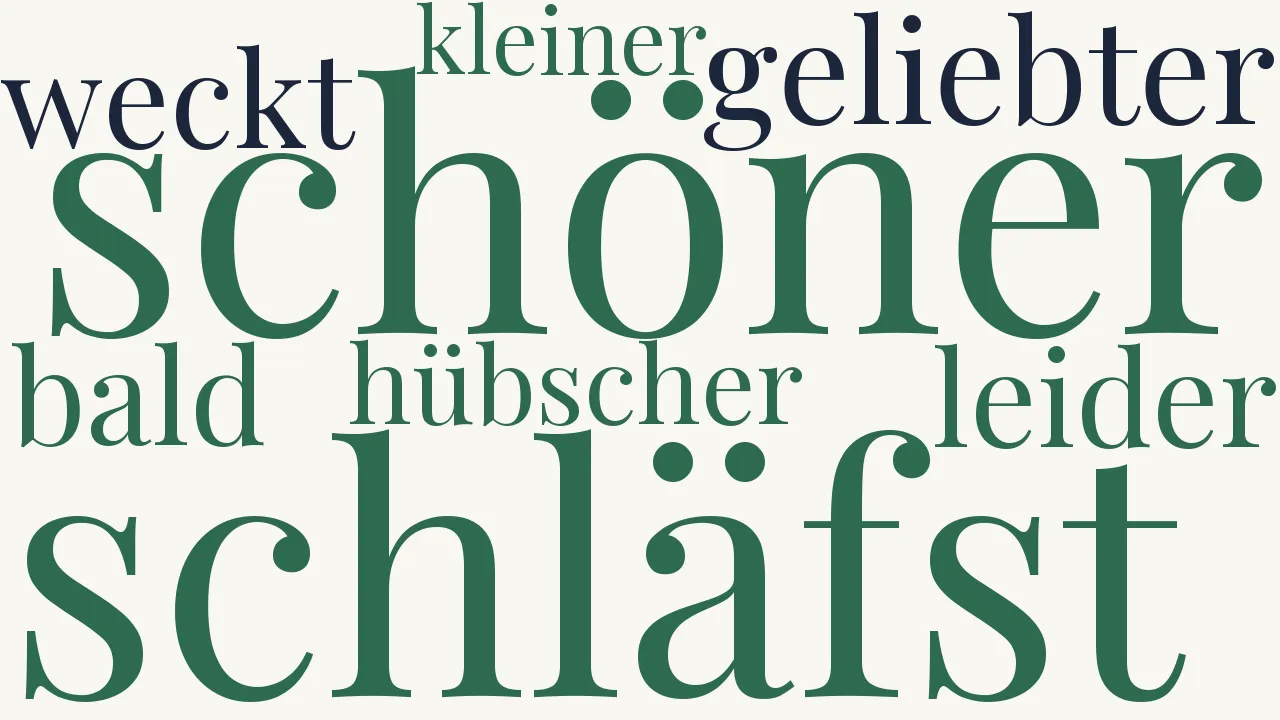 Wortwolke zu Schläfst du noch...
