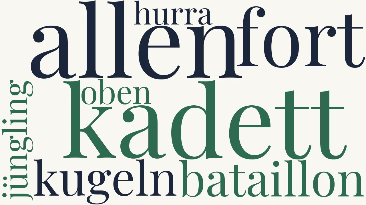 Wortwolke zu Der Kadett