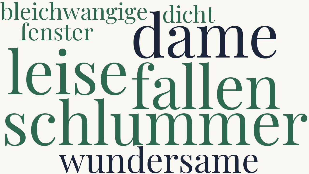 Wortwolke zu Die Schläferin