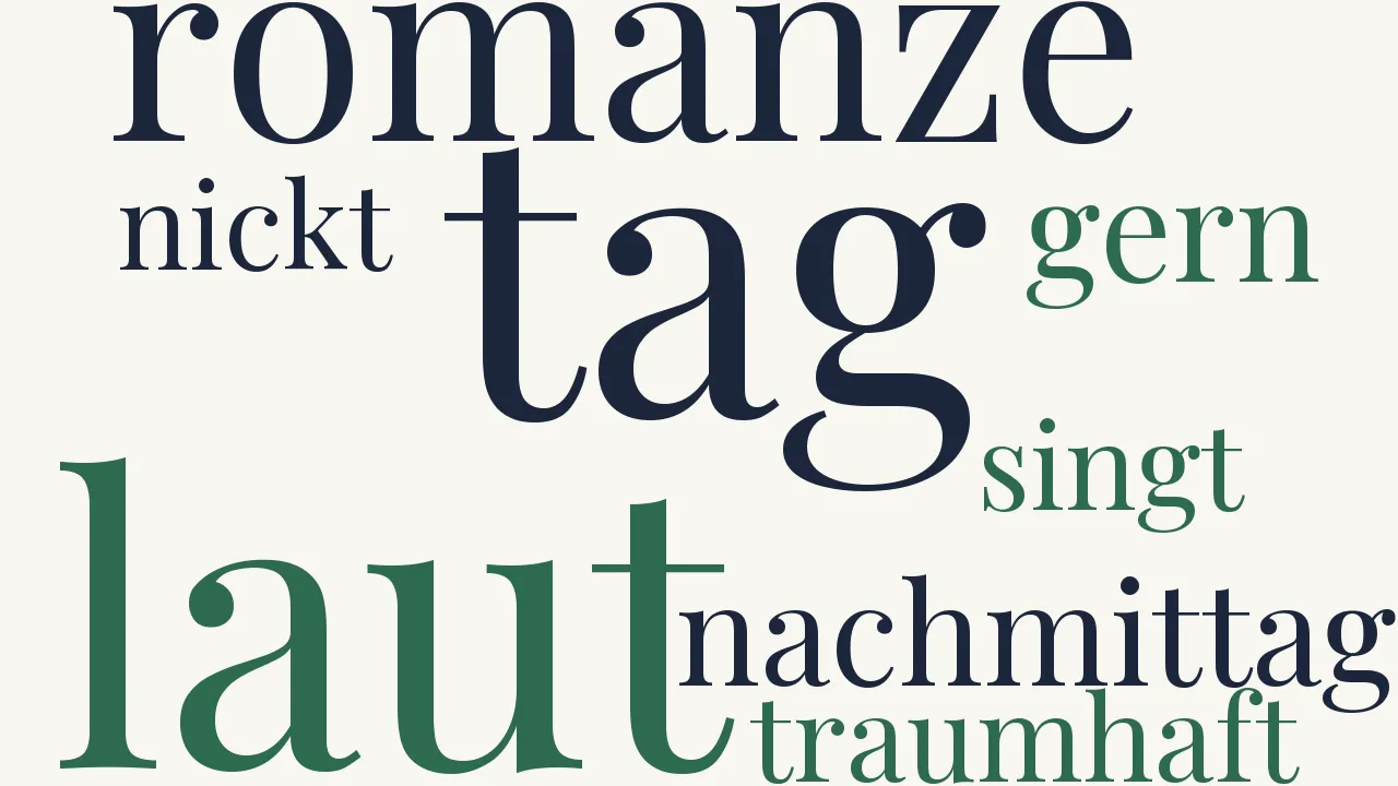 Wortwolke zu Romanze