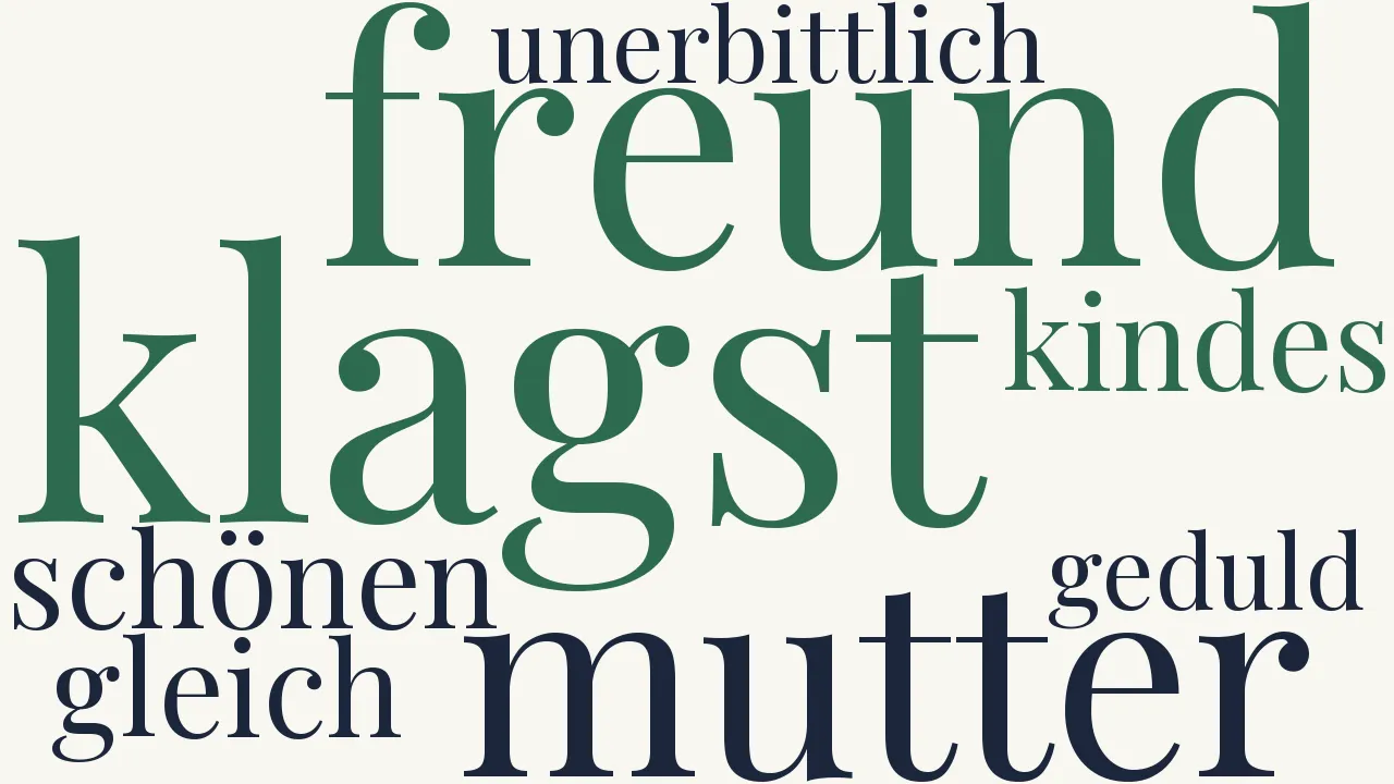 Wortwolke zu An einen Liebenden