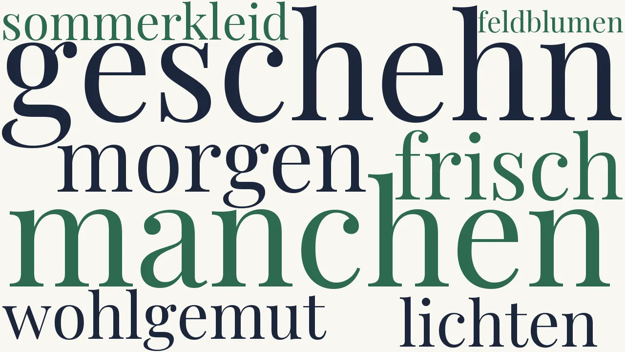 Wortwolke zu An Frau Luise Walther