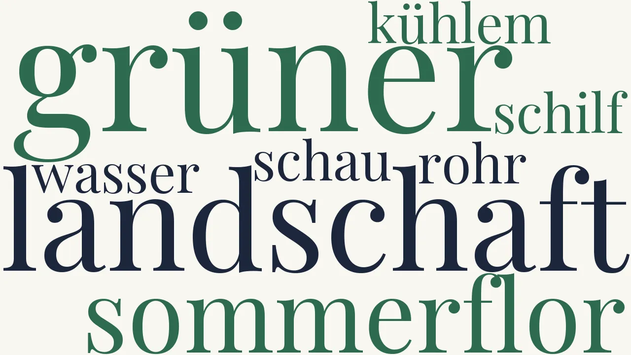 Wortwolke zu Auf ein altes Bild
