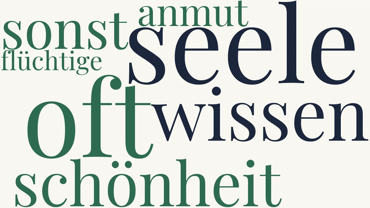 Wortwolke zu Der junge Dichter