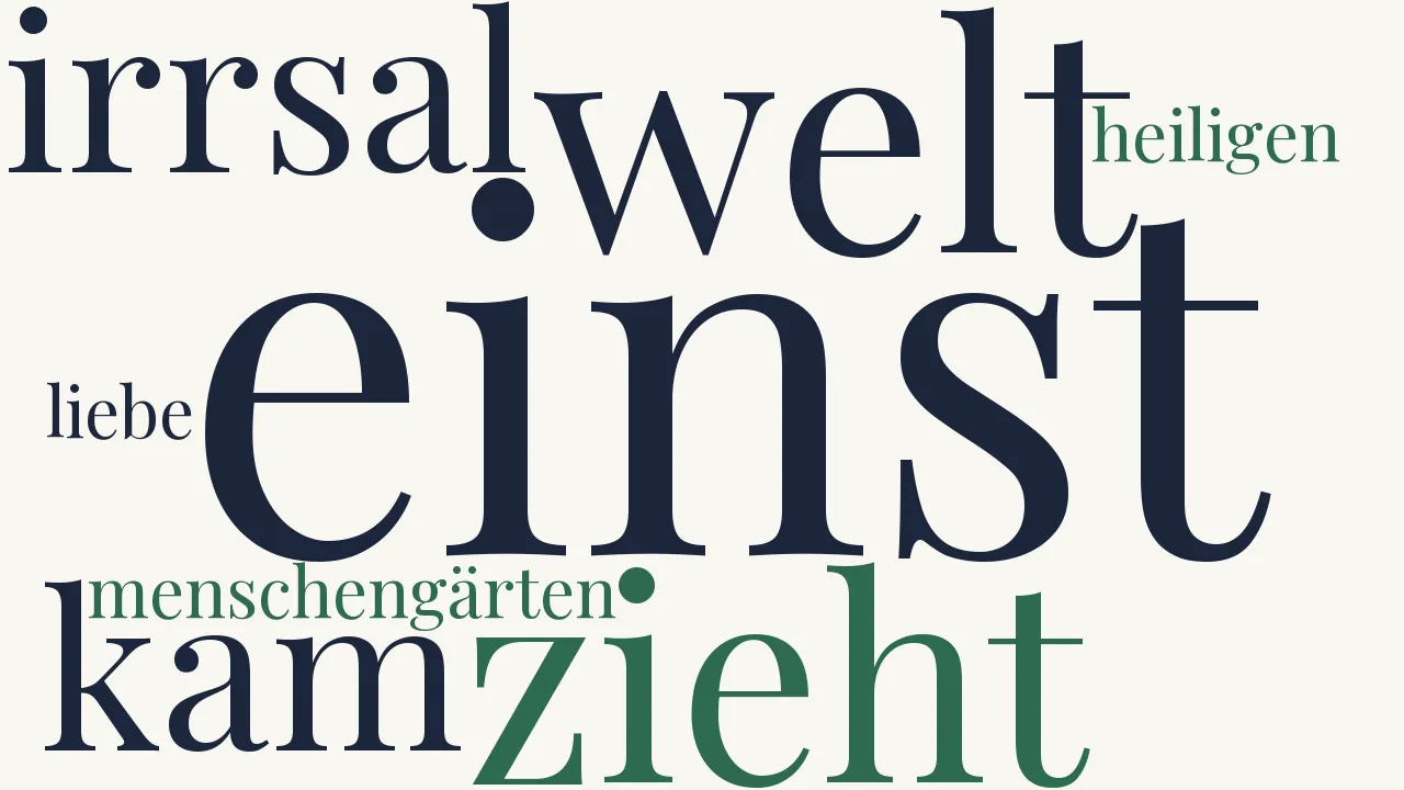 Wortwolke zu Peregrina