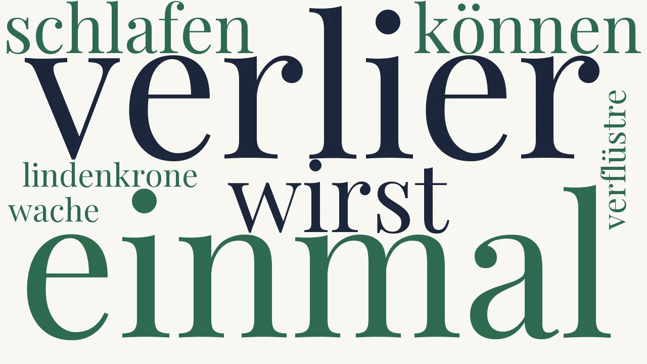 Wortwolke zu Schlaflied