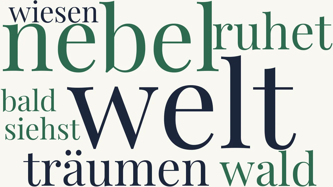 Wortwolke zu Septembermorgen