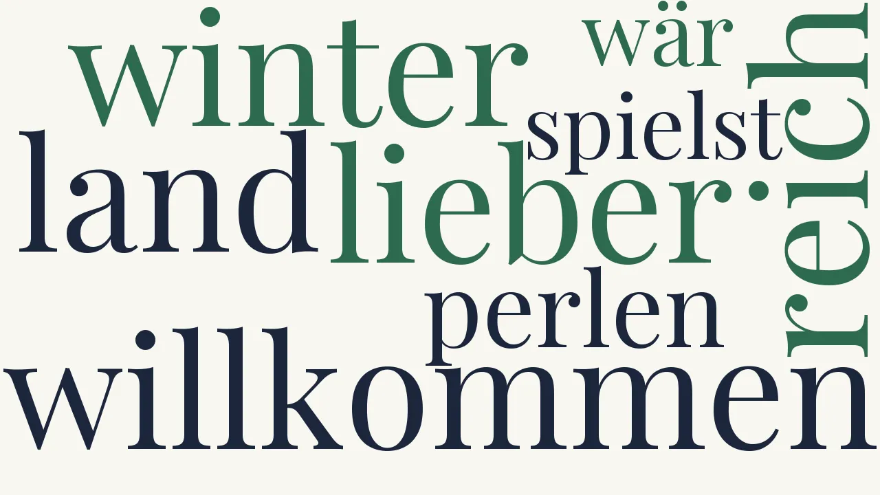 Wortwolke zu An den Winter