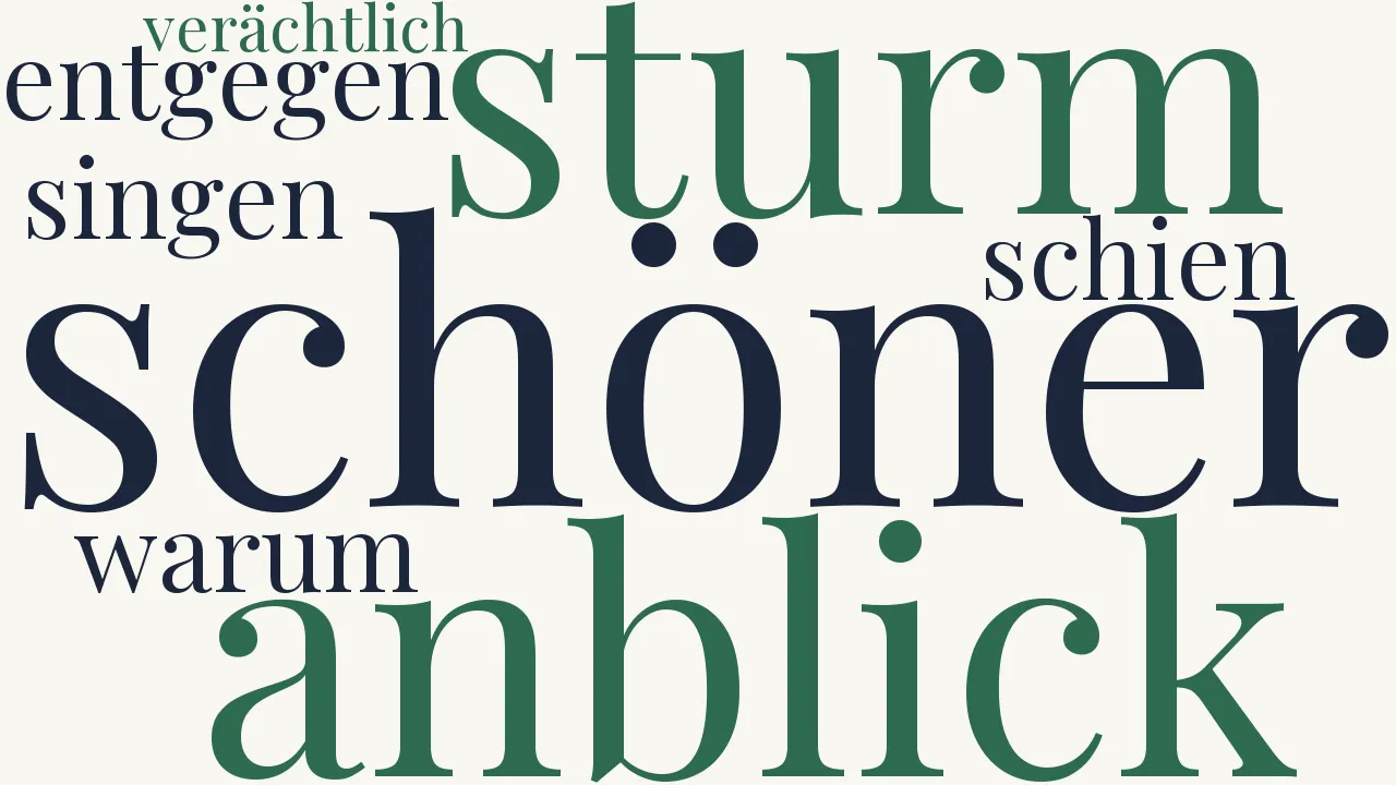 Wortwolke zu Der Rosenstrauch und der Eichbaum