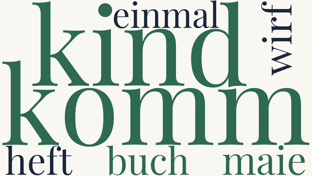 Wortwolke zu Der Zeisig