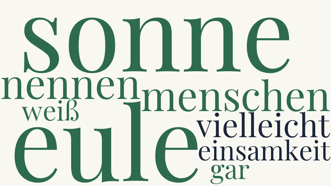 Wortwolke zu Die Eule