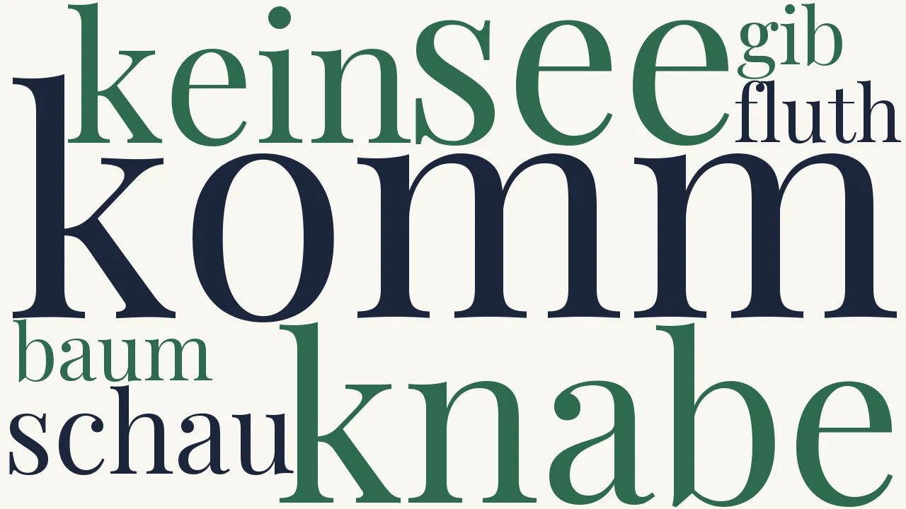 Wortwolke zu Die Nixe