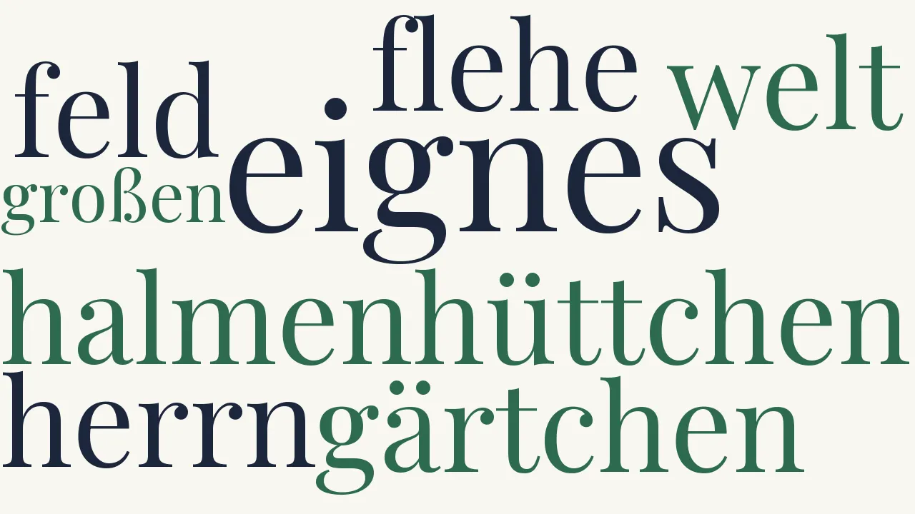 Wortwolke zu Meine Wünsche