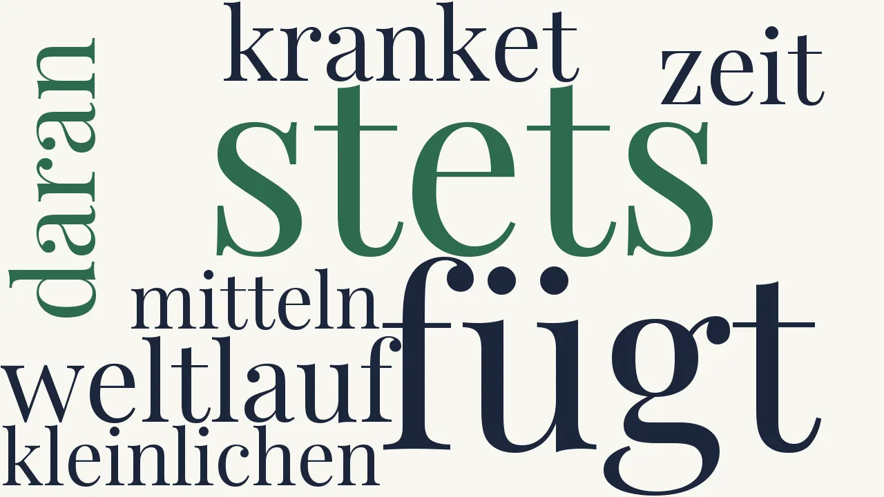Wortwolke zu Daran kranket die Zeit