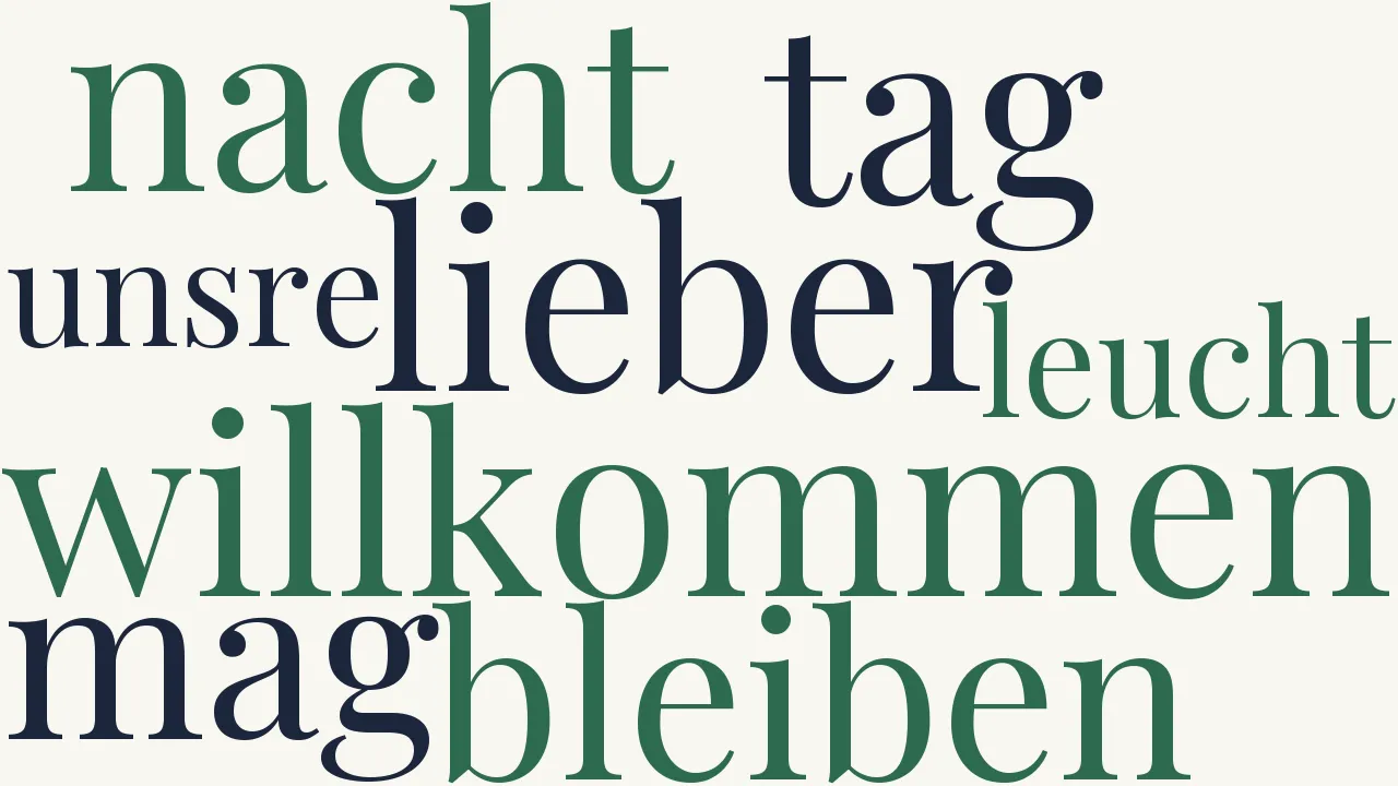Wortwolke zu Morgenlied