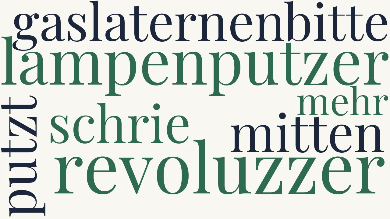 Wortwolke zu Der Revoluzzer