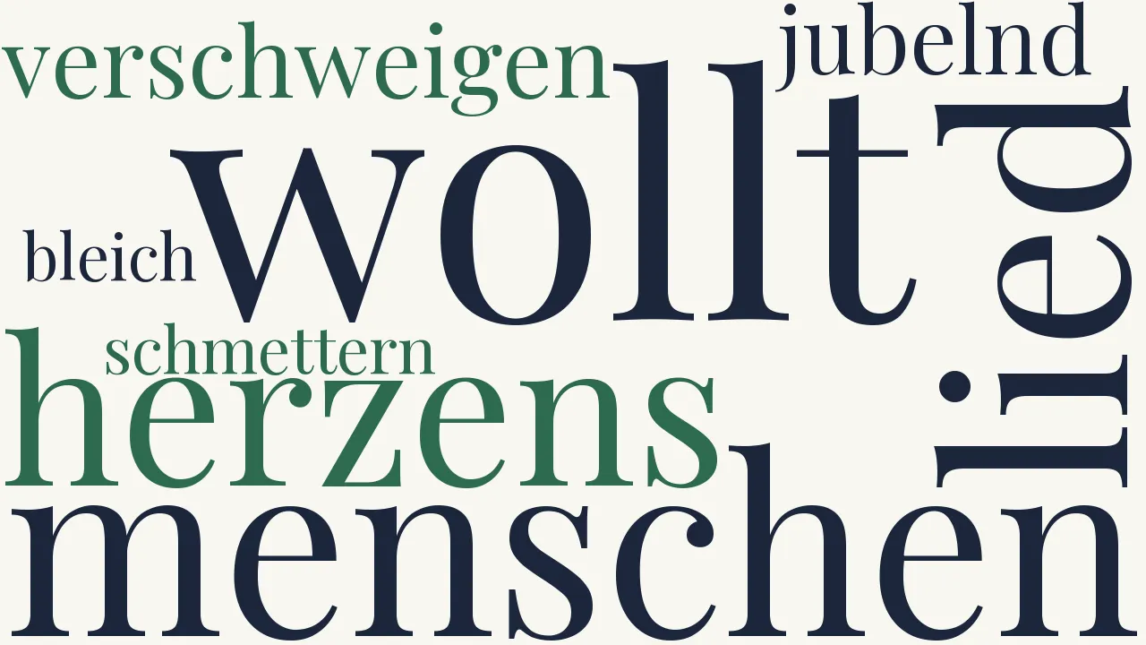 Wortwolke zu Ich wollt das Lied des Herzens nicht verschweigen