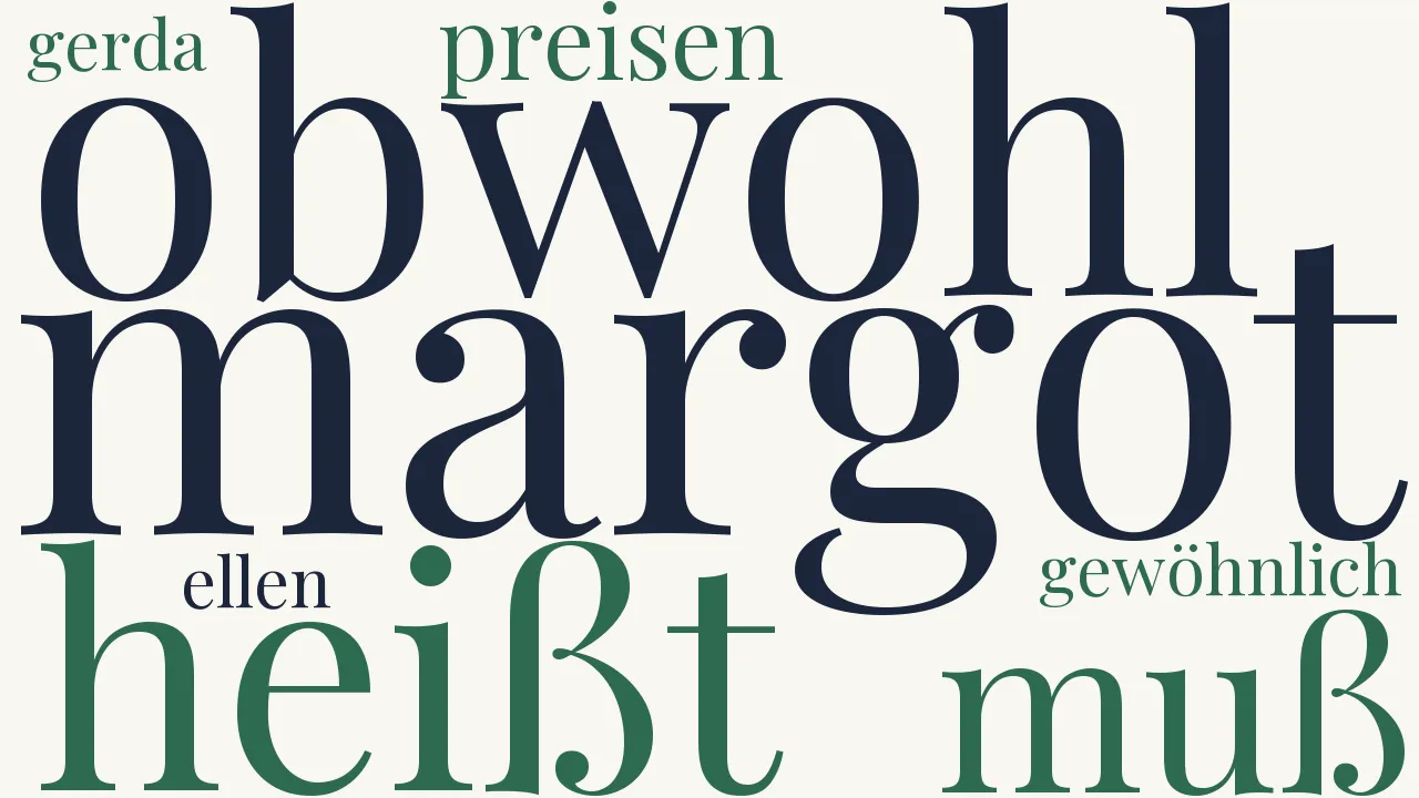 Wortwolke zu Margot