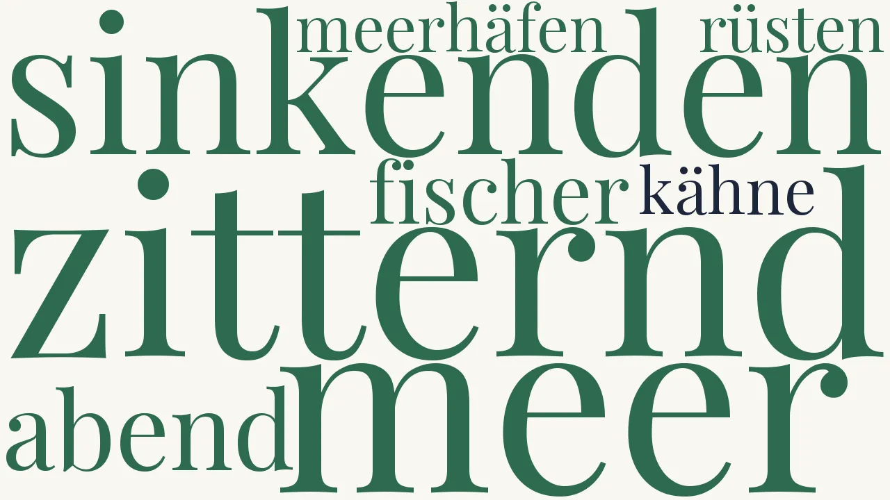 Wortwolke zu Trübe Stunde