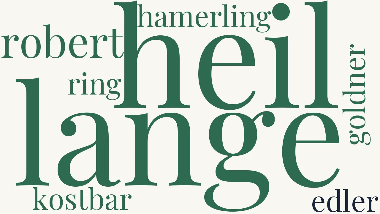 Wortwolke zu An Robert Hamerling