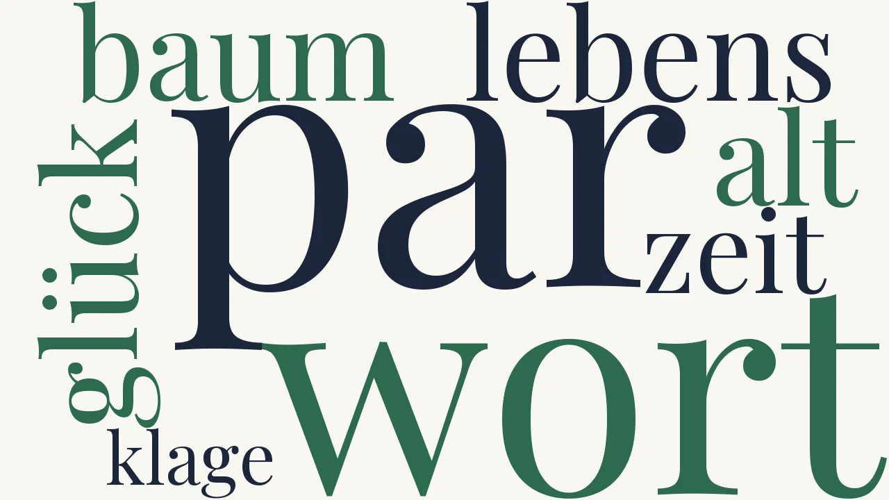 Wortwolke zu Zum Myrthen- und zum Silberkranz